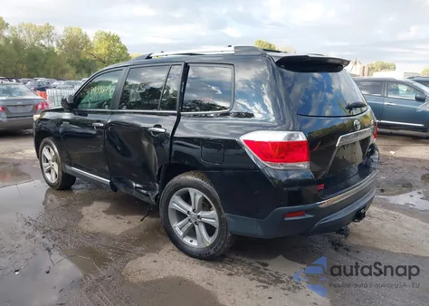 2013 Toyota Highlander Limited V6 from USA, damaged, VIN 5TDDK3EH1DS209620